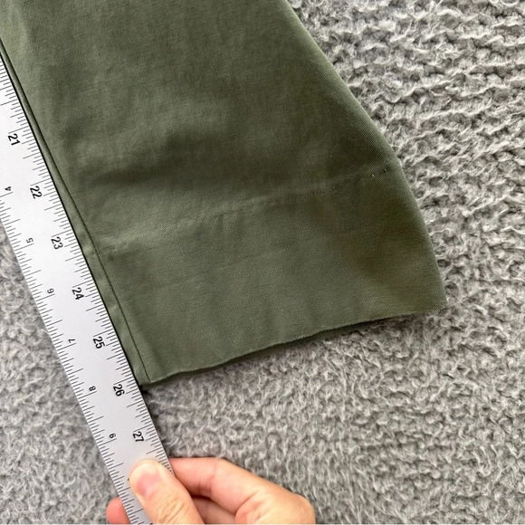 Lole Chino Tapered Leg‎ Ankle Pants Casual Cotton Blend Green Women's L x 26 - Picture 8 of 8